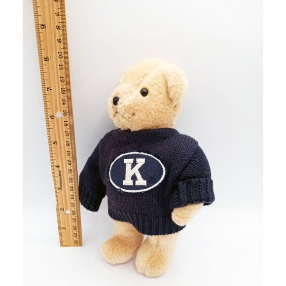 Bendy Muffy Bear Navy Blue K Sweater Vintage 2001 Stuffed Animal 7 Inch 5738A - Picture 2 of 12